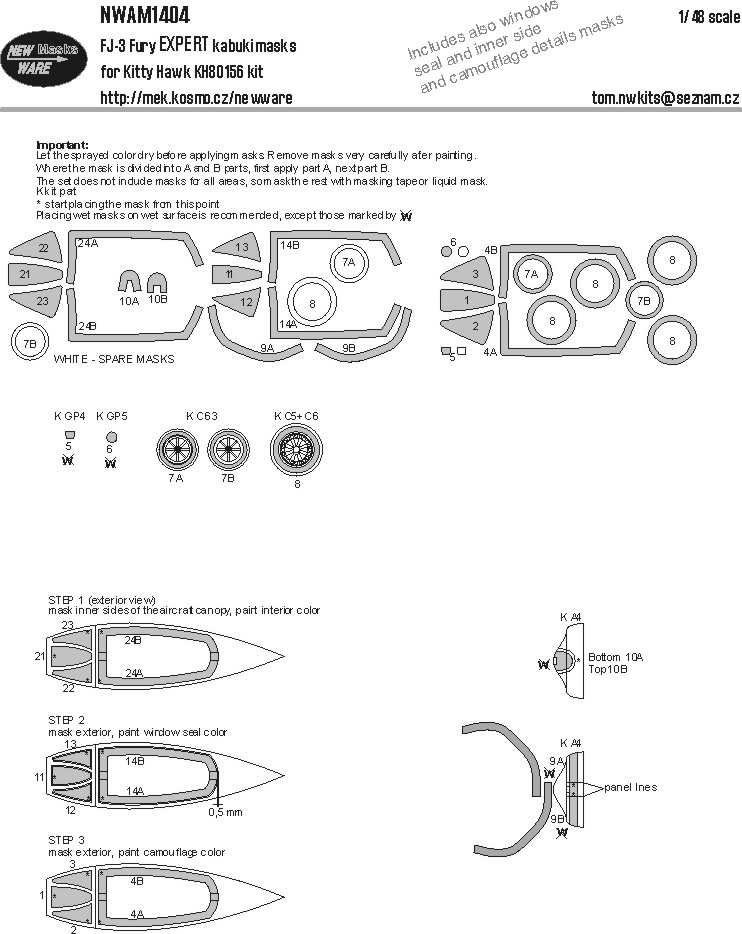 1/48 Mask FJ-3 Fury EXPERT (KITTYH)