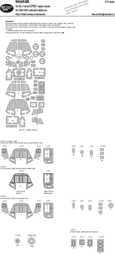 1/72 Mask CH-54A Tarhe EXPERT (ICM 72001)