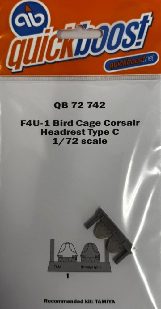 1/72 F4U-1 bird cage Corsair headtrest type C(TAM)