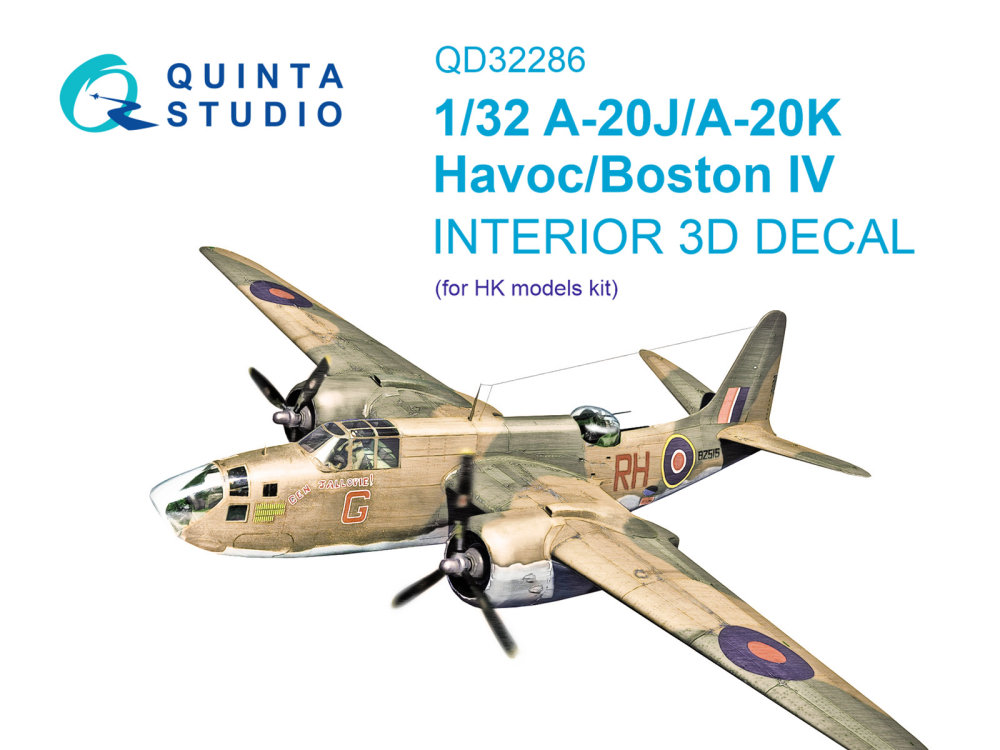 1/32 A-20J/A-20K Havoc/Boston IV 3D Int. (HKM)