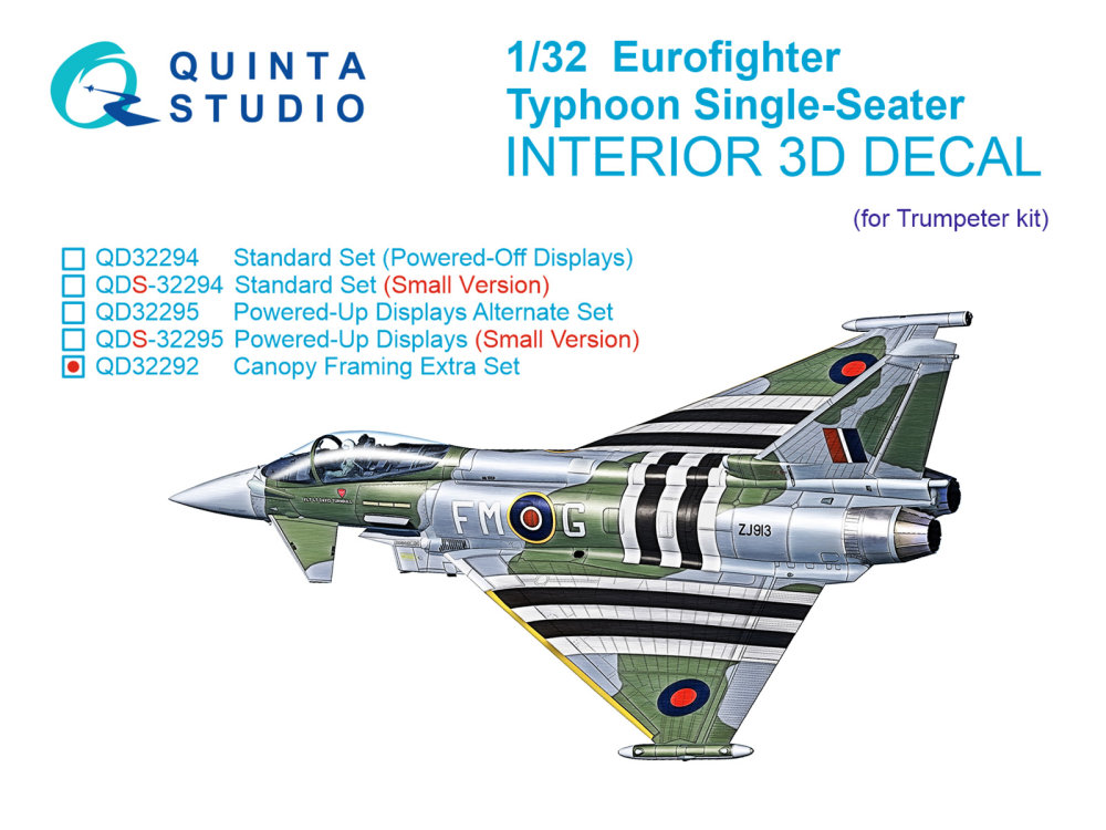 1/32 EF-2000/2000A Single Canopy Framing (TRUMP)