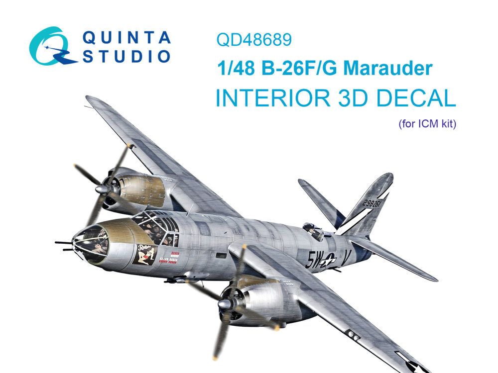 1/48 B-26F/B-26G Marauder 3D Interior (ICM)