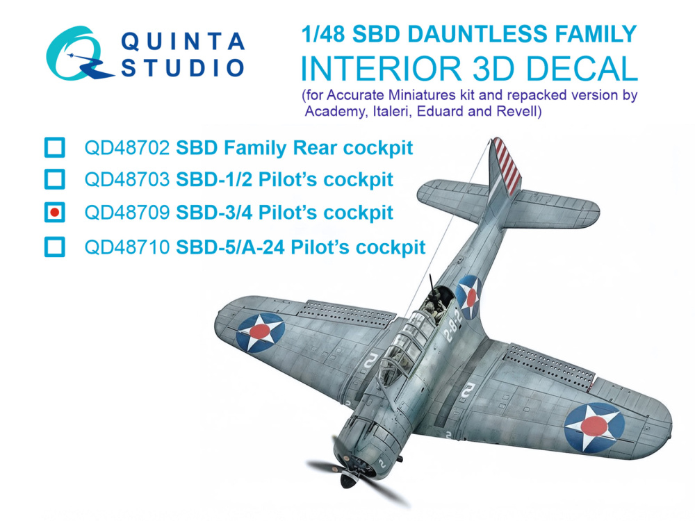 1/48 SBD-3/SBD-4 Dauntless 3D-Pr.&col.Interior