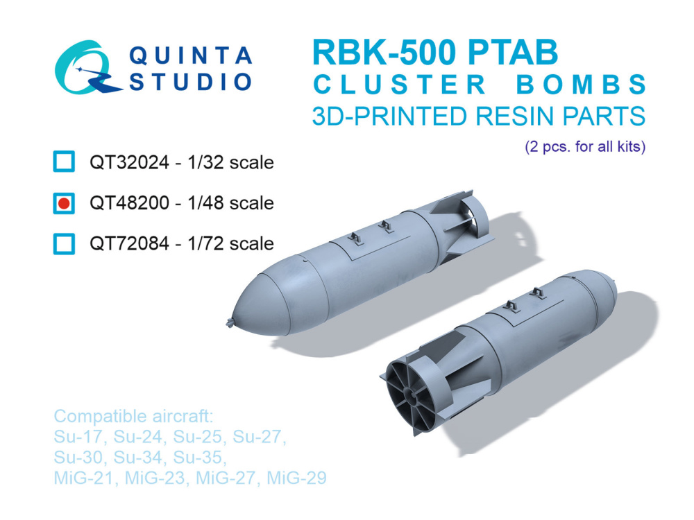 1/48 RBK-500 PTAB Cluster Bombs (2 pcs.) 