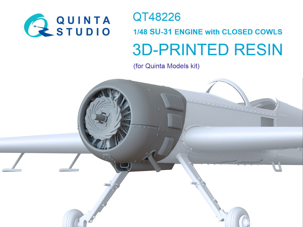 1/48 Su-31 Engine With Closed Cowls (QUINTA)