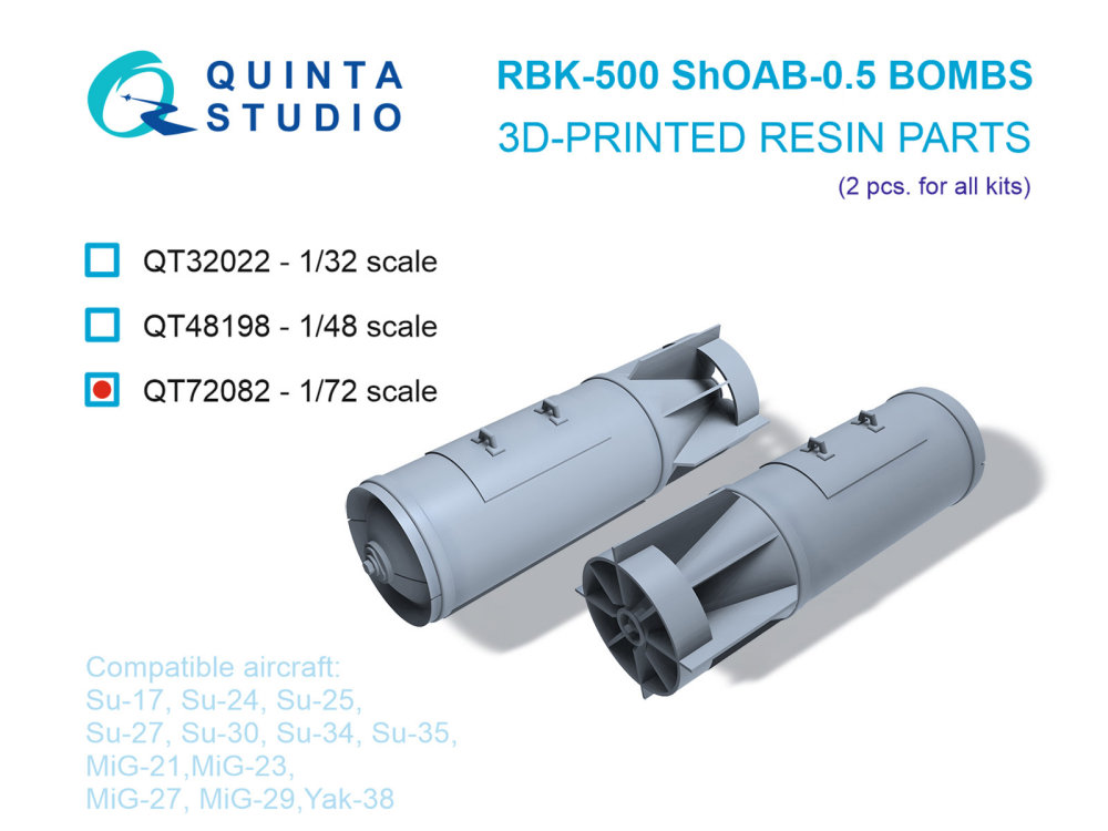 1/72 RBK-500 ShOAB-0.5 Bombs (2 pcs.)