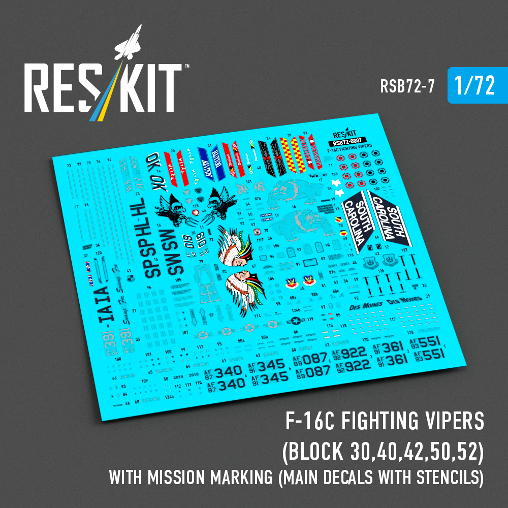 1/72 F-16C (Fighting Vipers) w/ mission marking 