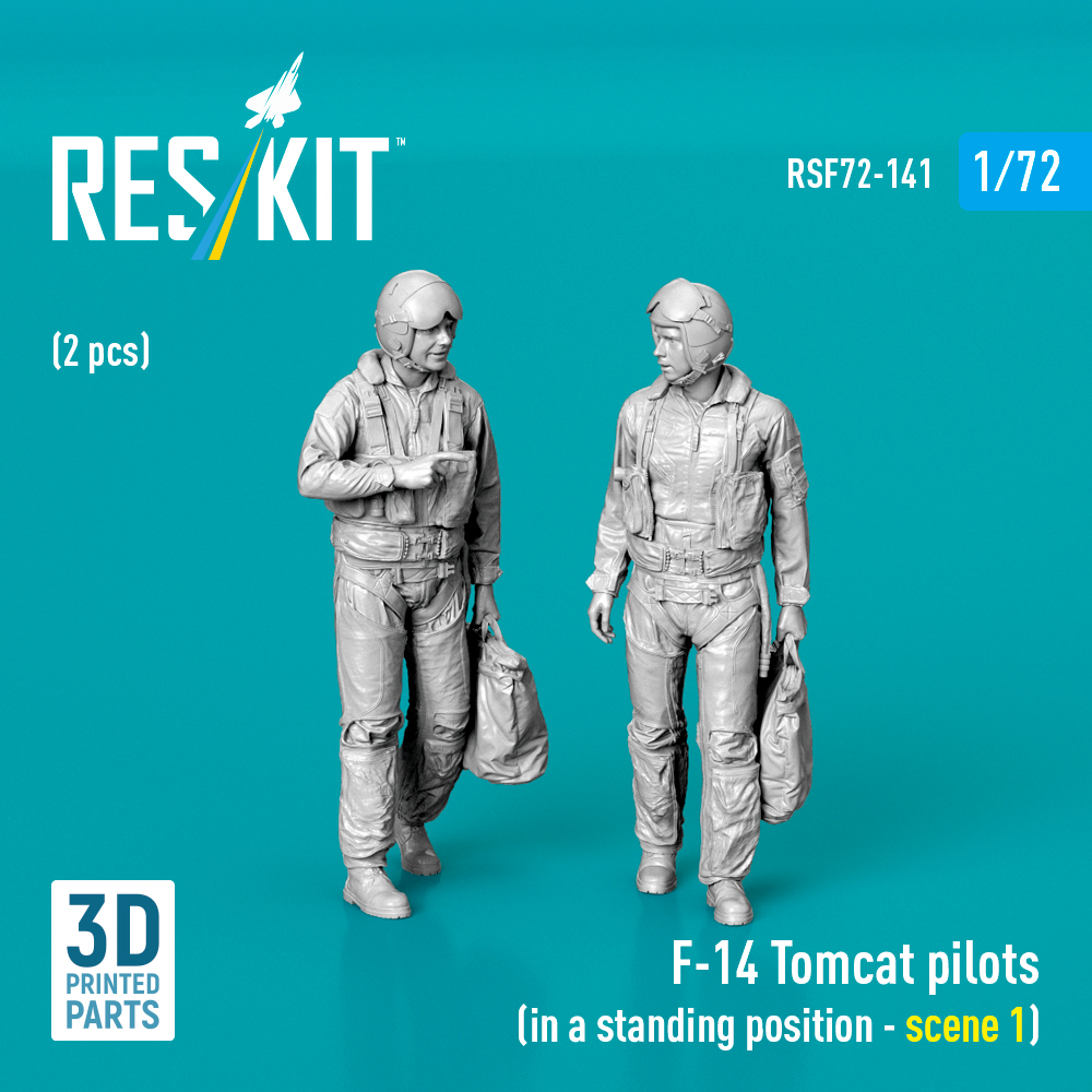 1/72 F-14 Tomcat pilots stand.posit.(2 pcs.) Typ 1