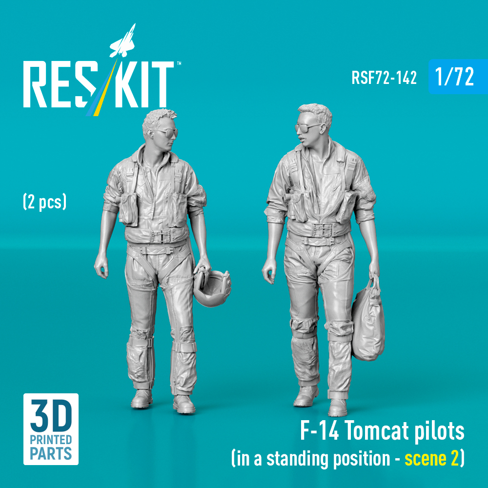1/72 F-14 Tomcat pilots stand.posit.(2 pcs.) Typ 2