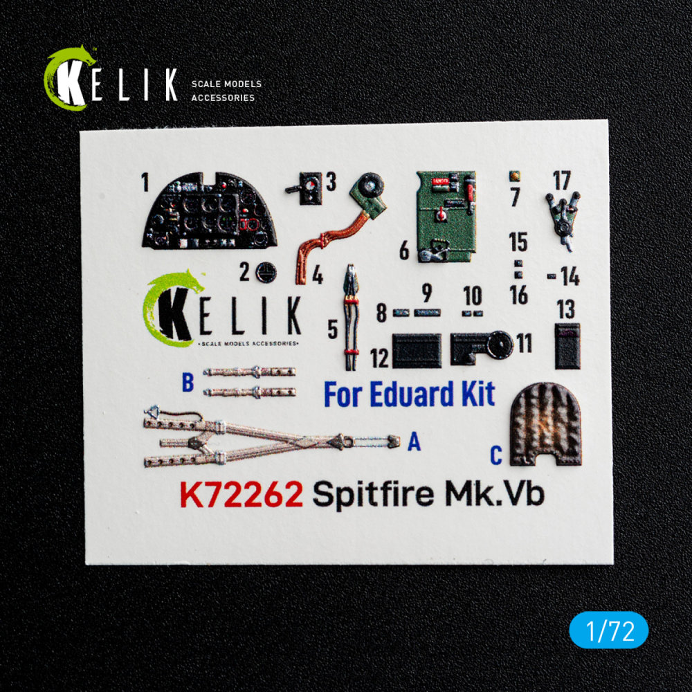 1/72 Spitfire Mk.Vb - interior 3D (EDU) 