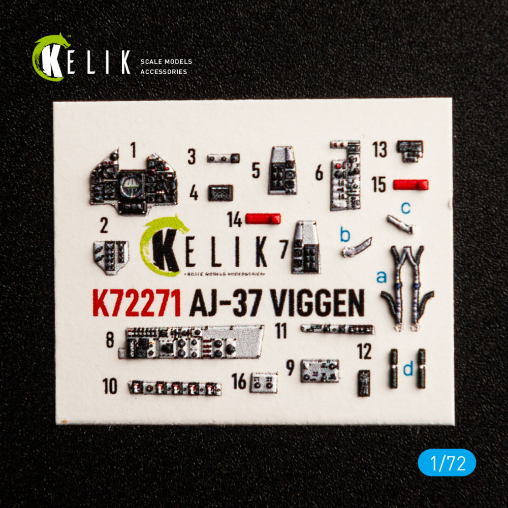 1/72 AJ-37 Viggen - interior 3D (SP.HOB.) 