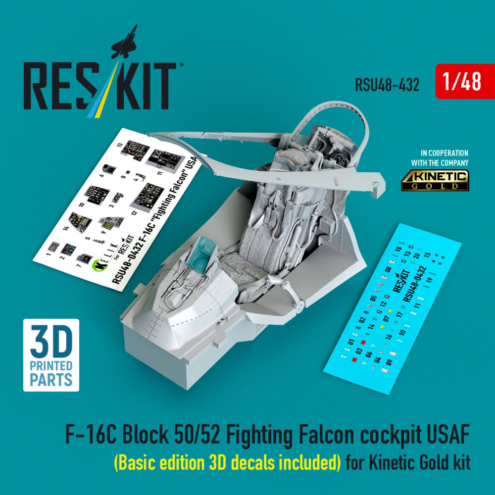 1/48 F-16C Block 50/52 F.Falcon cockpit USAF BASIC