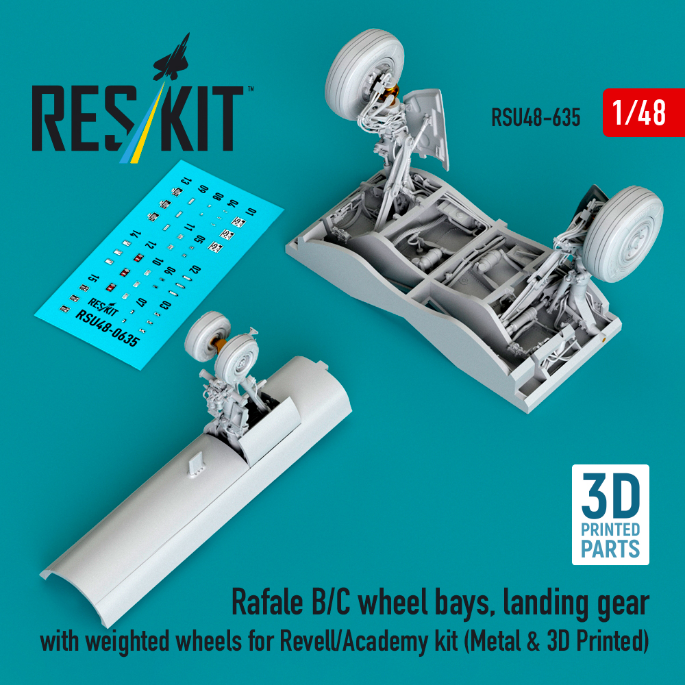 1/48 Rafale B/C wheel bays, land.gear (REV/ACAD)